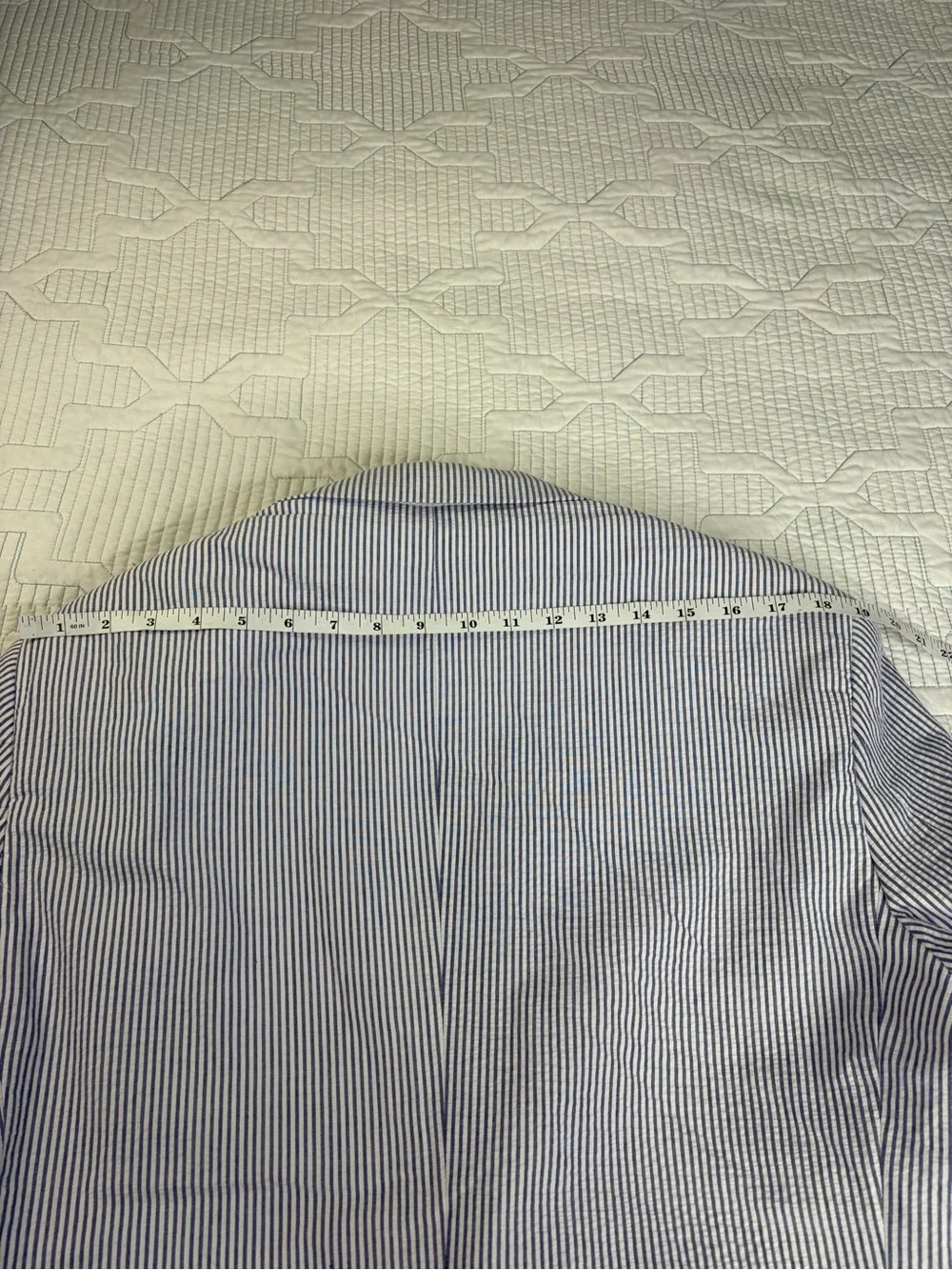 Saddlebred Mens 40R Seersucker Blazer Blue White Striped Cotton Sport Coat